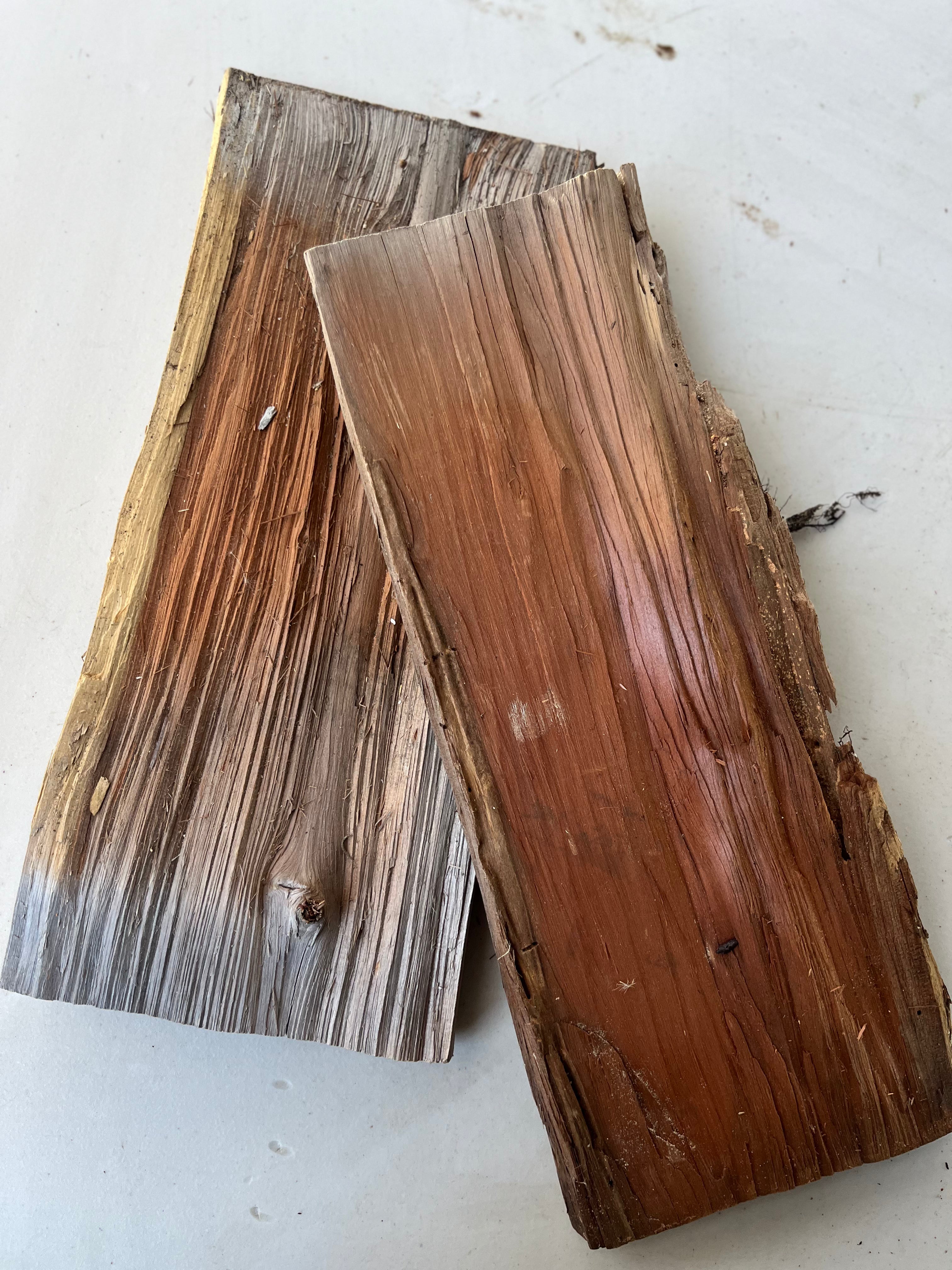 Large natural split wood pieces